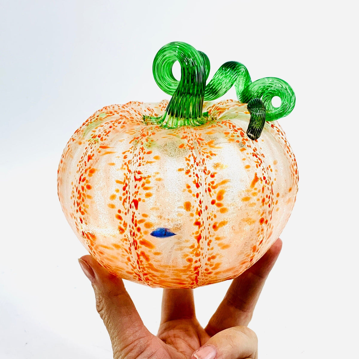 Daily Glow Pumpkin 1233 Squat Daily Pumpkin Luke Adams Glass Blowing Studio 