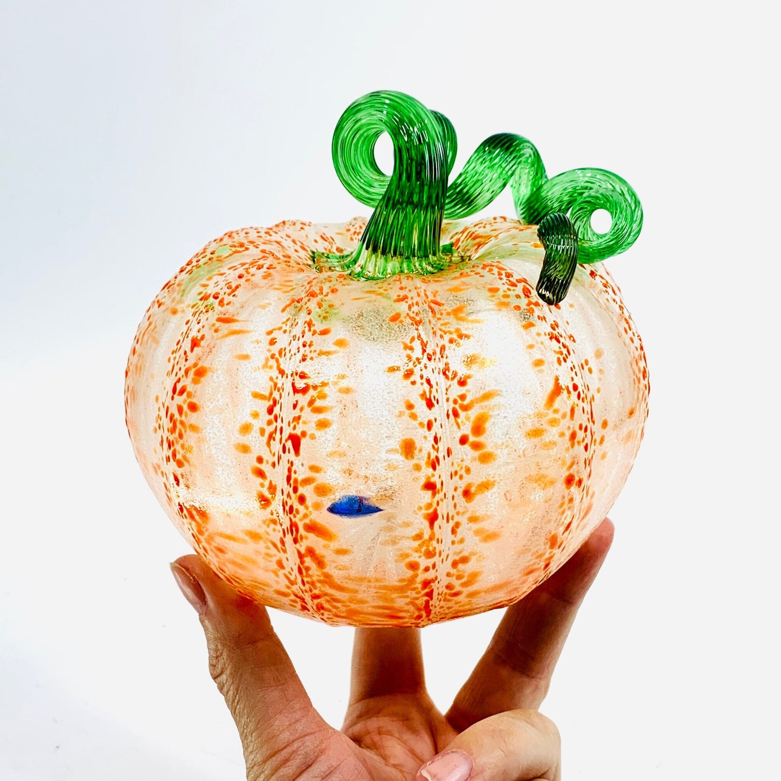 Daily Glow Pumpkin 1233 Squat Daily Pumpkin Luke Adams Glass Blowing Studio 