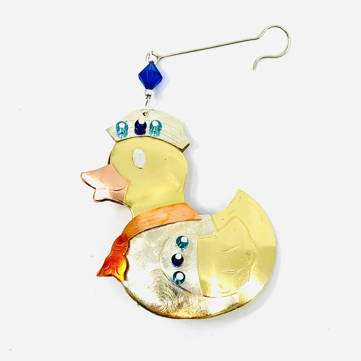 Mixed Metal Ornament, Sailor Duckie Miniature Pilgrim Imports 