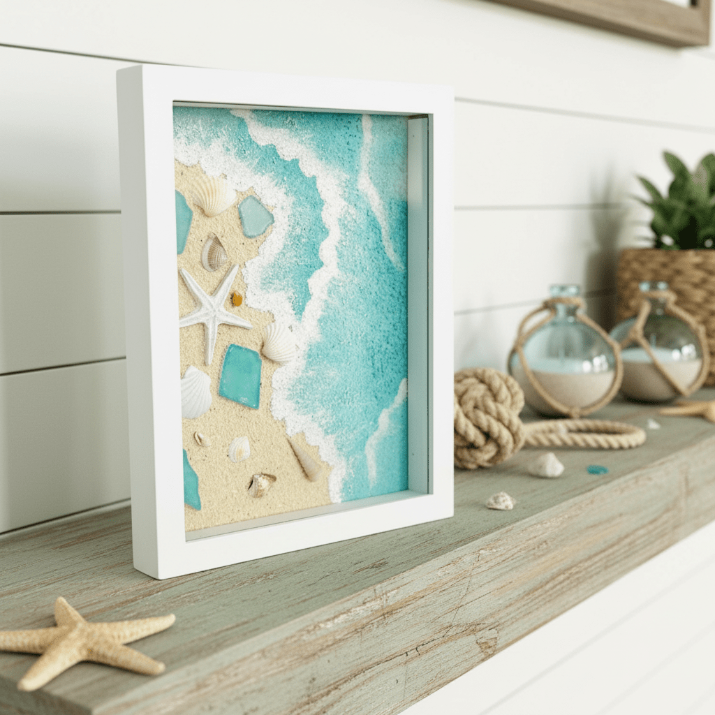 Starfish Shadow Box Frame Decor Chesapeake Bay 