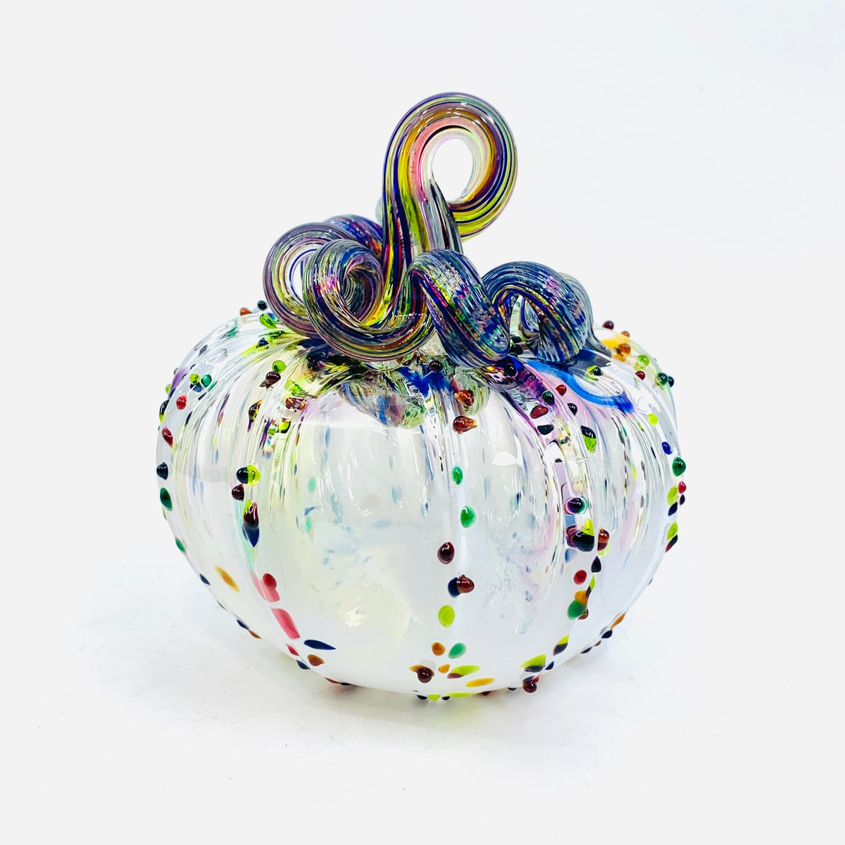 Daily Pumpkin 2848 Color-Twist Stem Squat Gabby Luke Adams Glass Blowing Studio 