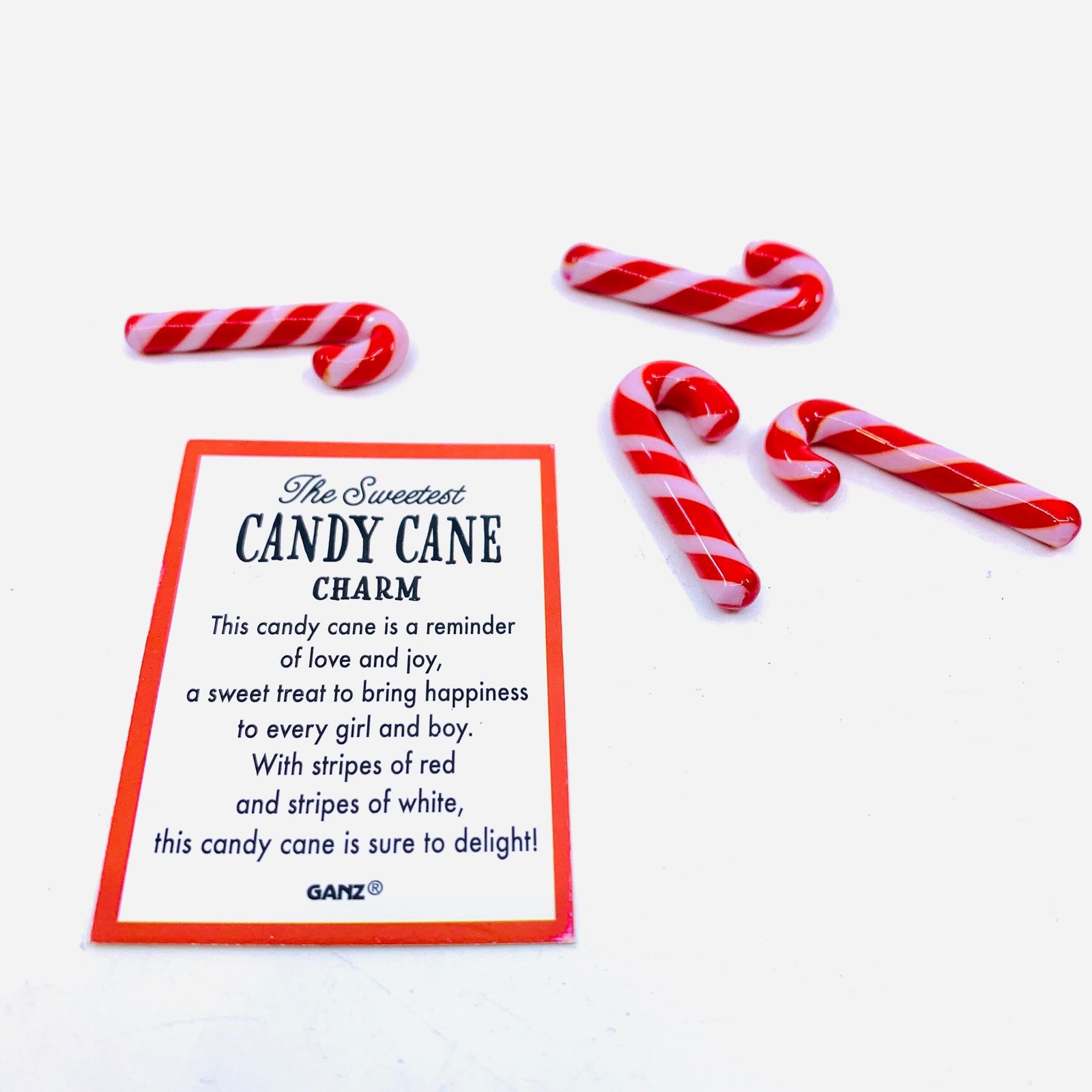 The Sweetest Candy Cane Pocket Charm PT30 Miniature GANZ 