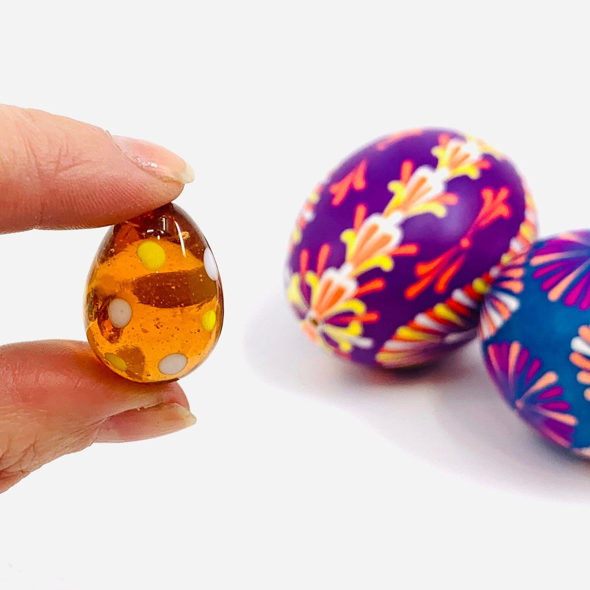 Mini Glass Egg, Amber Miniature Amazon 