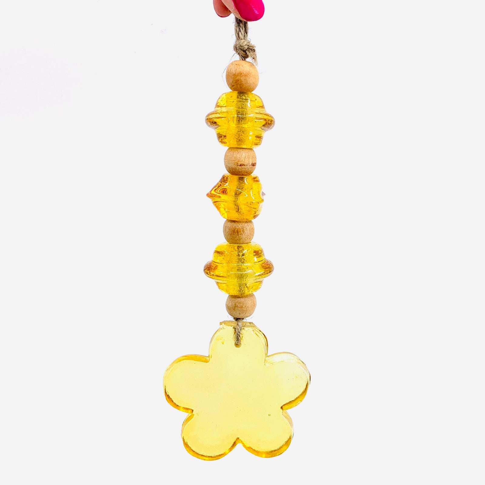 Glass Flower Suncatcher, Yellow Oak Street 