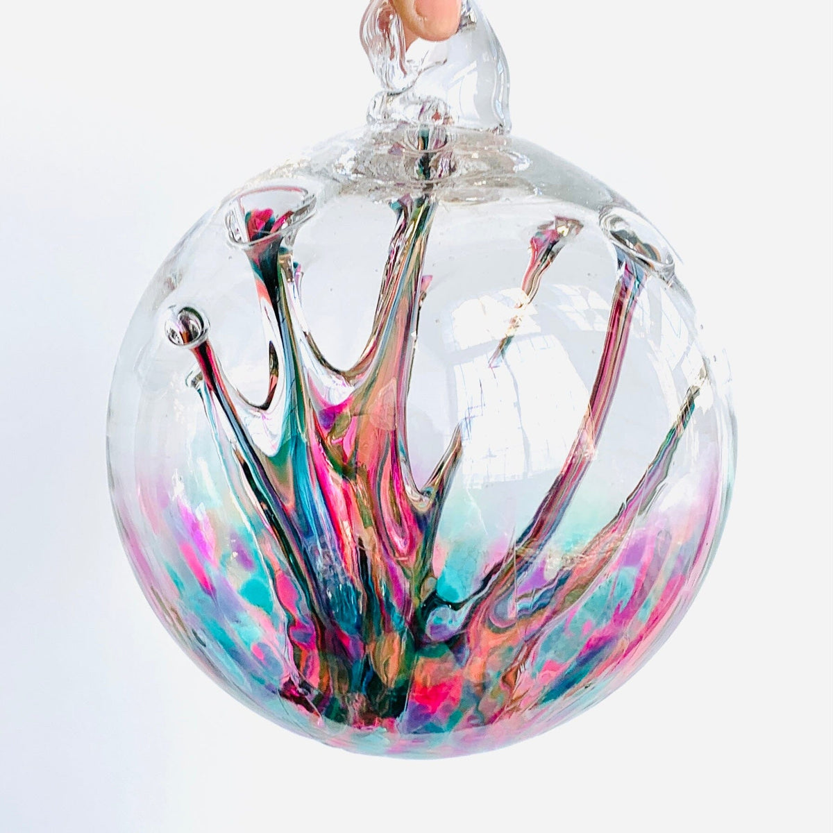 6" Wish Ball Ornament, Fiji Wish Ball Luke Adams Glass Blowing Studio 
