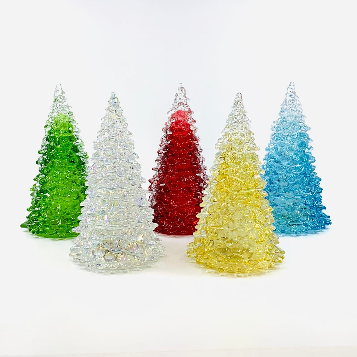 Amber Blown Glass Tree Diamond Star 