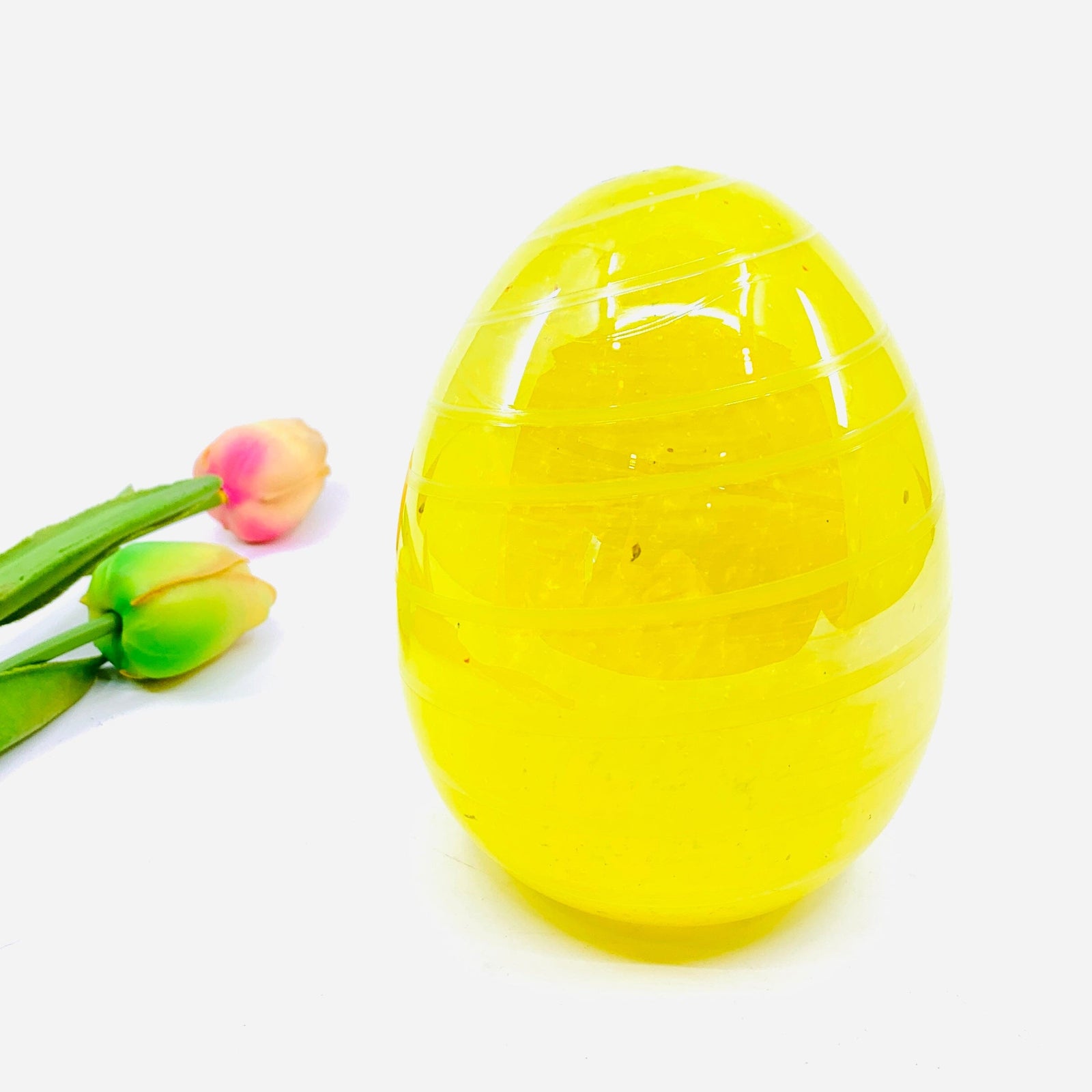 Large Blown Striped Eggs, Yellow Diamond Star 