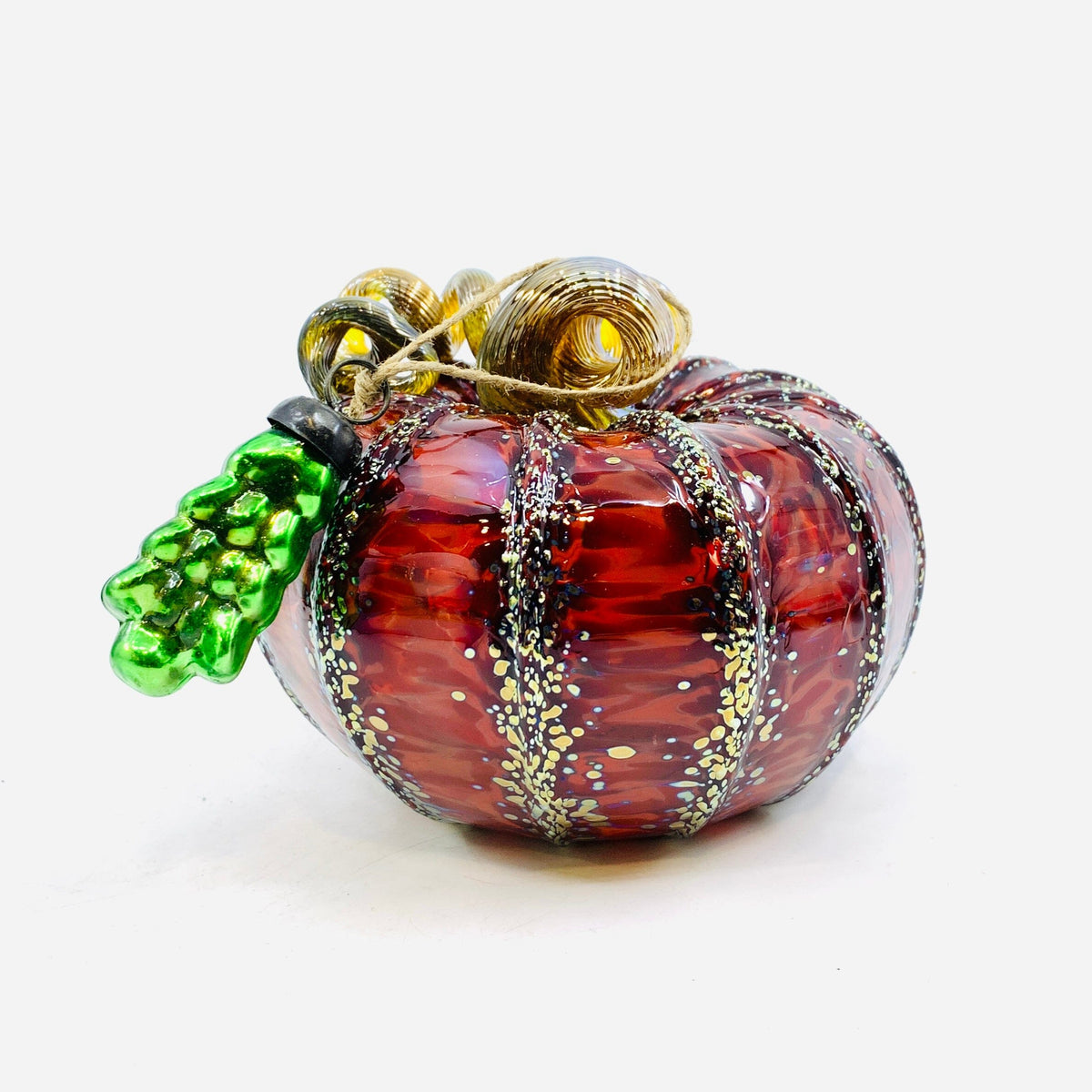 Daily Pumpkin 2138 Holiday Squat and Mercury Tree Ornament Gabby Luke Adams Glass Blowing Studio 