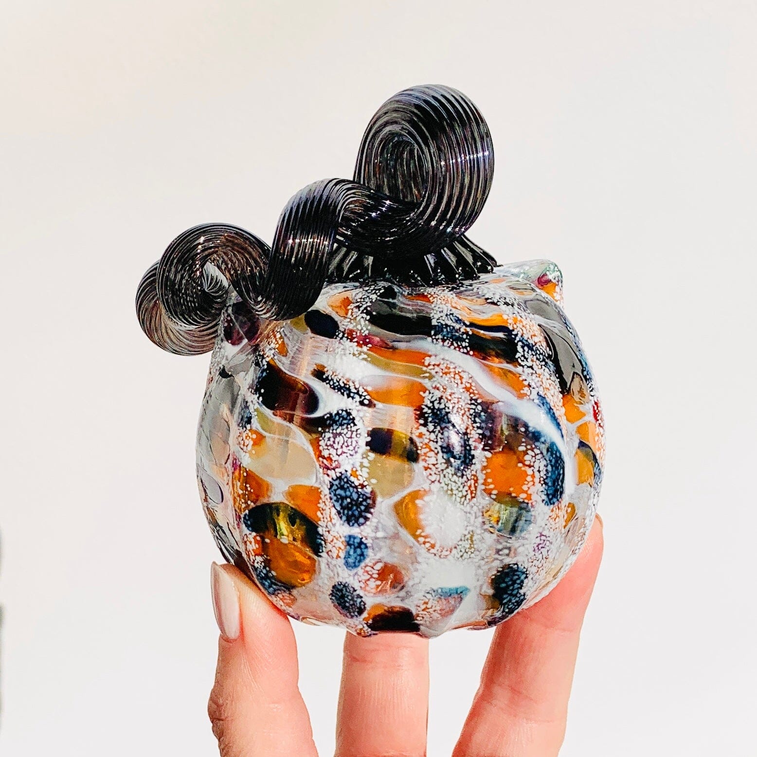 Daily Catkin 1186 Daily Pumpkin Luke Adams Glass Blowing Studio 