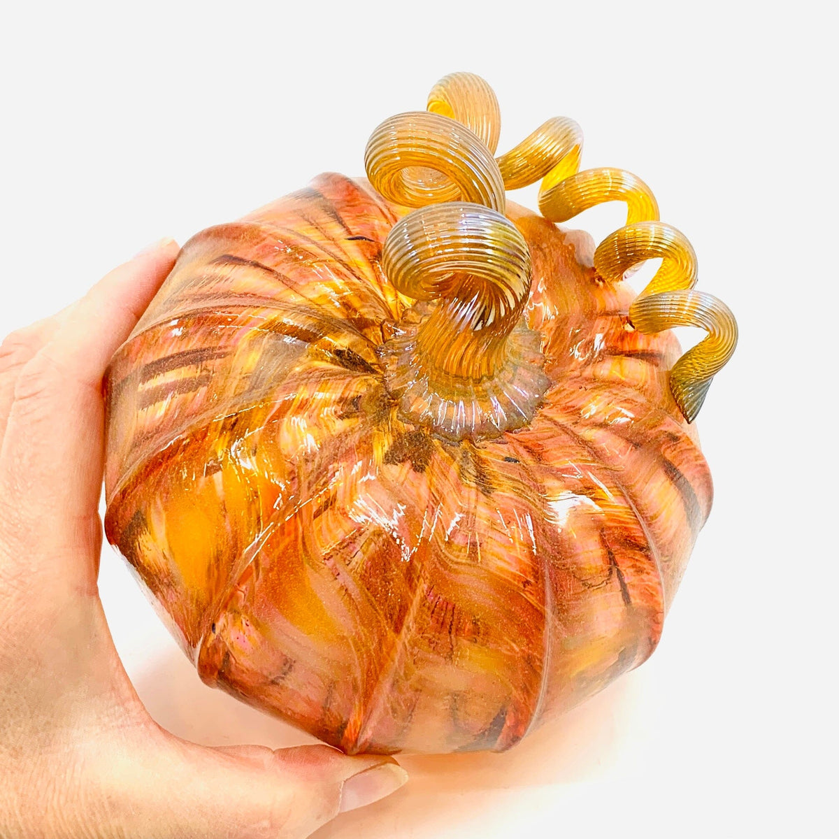 Daily Pumpkin 3874 Medium Gabby Luke Adams Glass Blowing Studio 