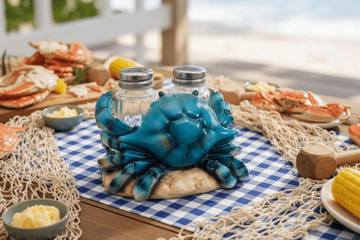 Baby Blue Crab Salt and Pepper Shaker Chesapeake Bay 