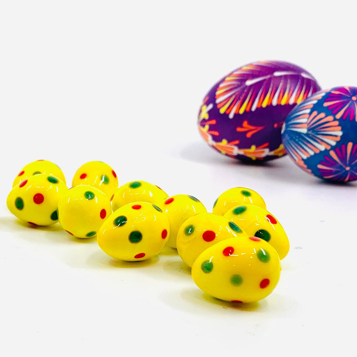 Mini Glass Egg, Yellow Miniature Amazon 