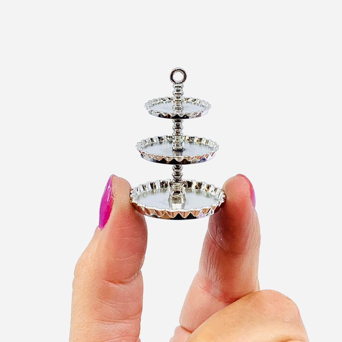 Tiniest Afternoon Tea Serving Stand, Silver Miniature - 