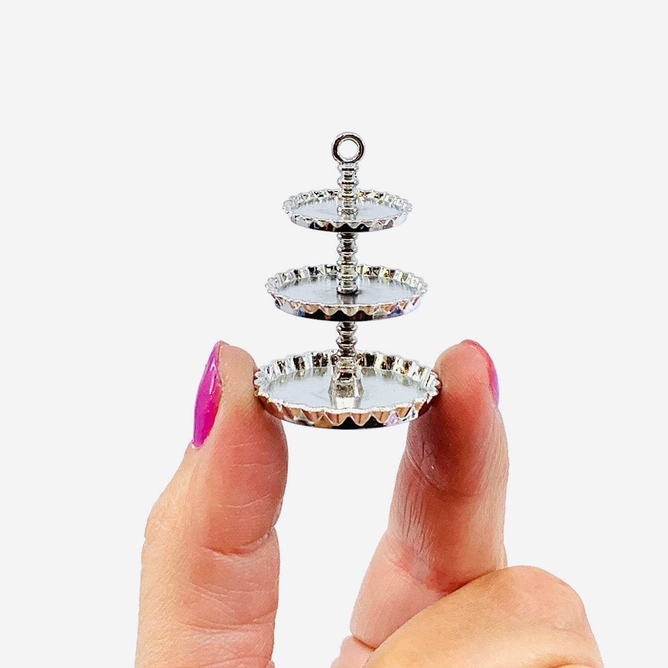 Tiniest Afternoon Tea Serving Stand, Silver Miniature - 