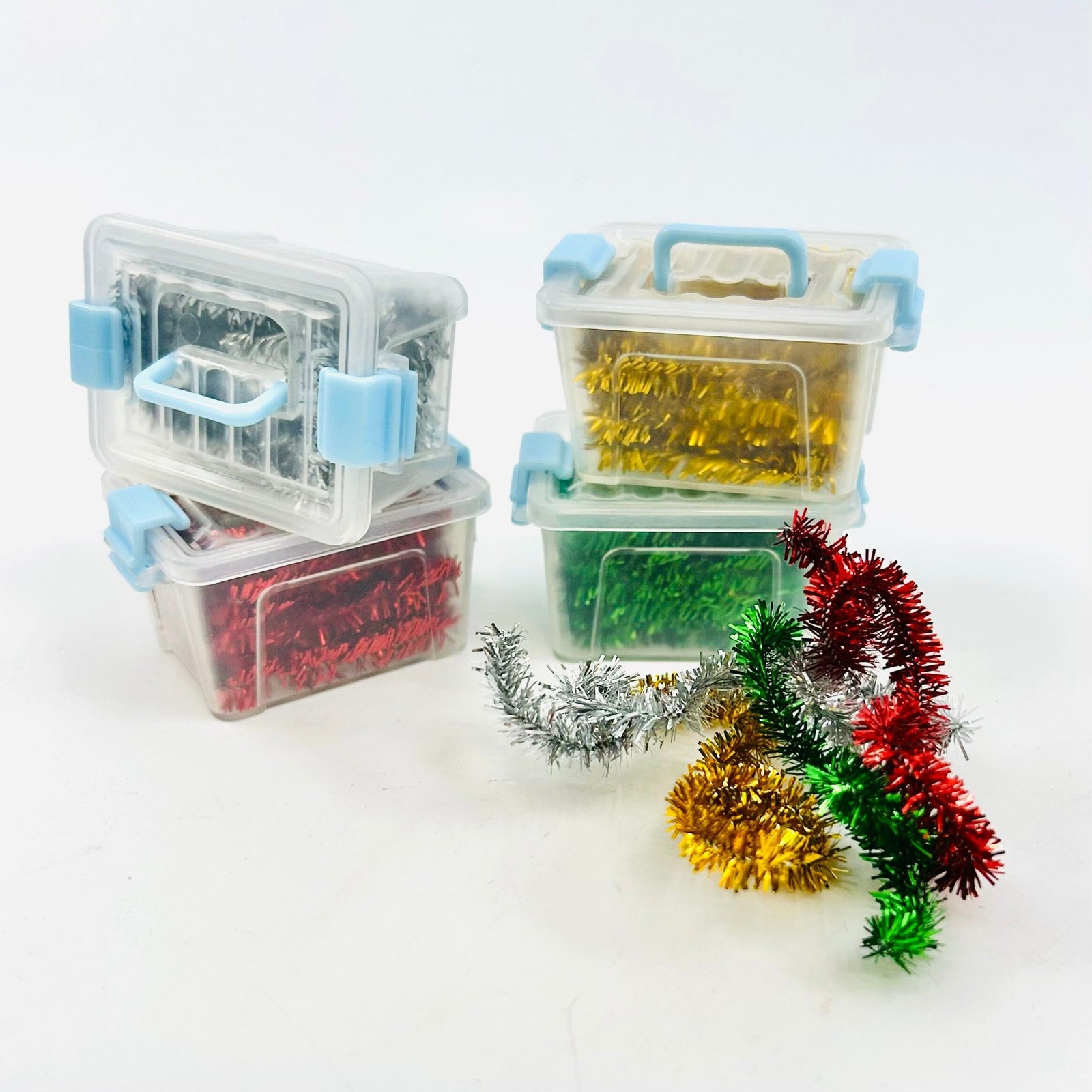 Tiny Attic Tote of Christmas Garland, Red Miniature - 