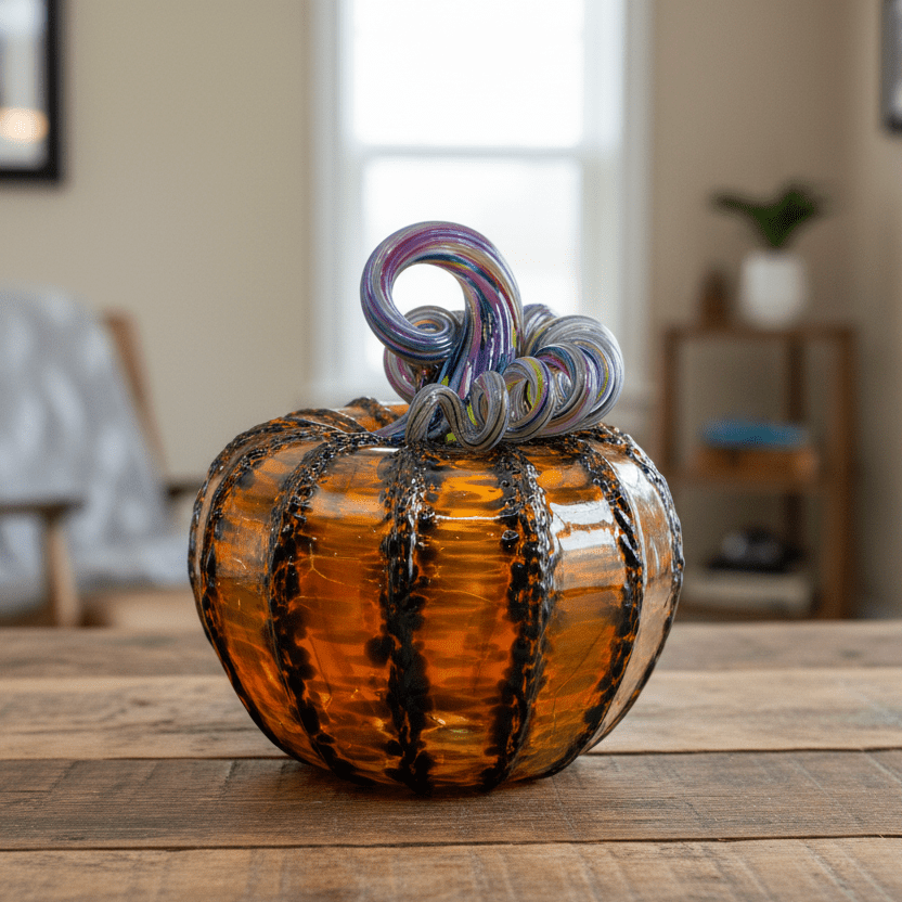 Daily Pumpkin 3303 Squat Gabby Luke Adams Glass Blowing Studio 