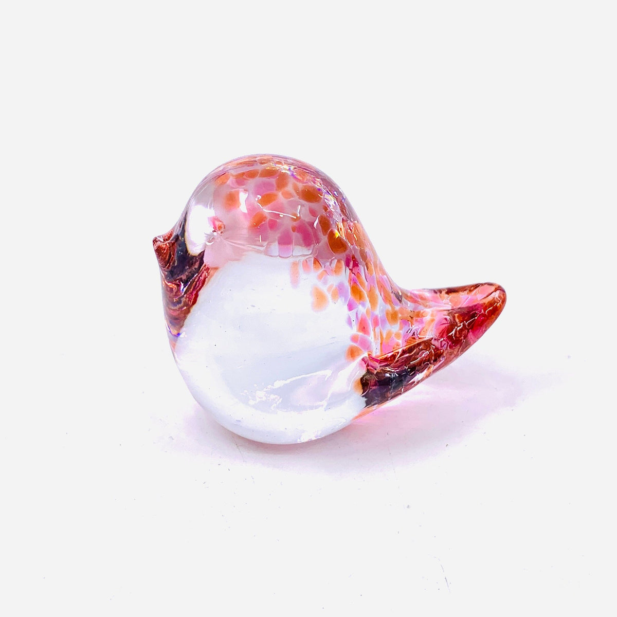 Little Glass Bird, Rose Confetti Miniature Henrietta Glass 
