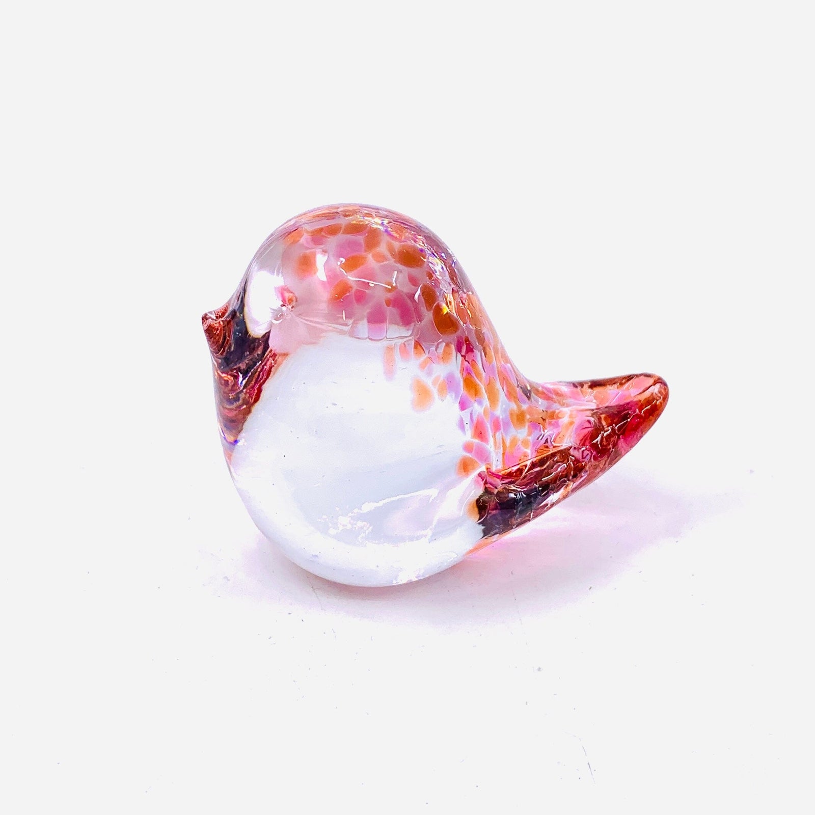 Little Glass Bird, Rose Confetti Miniature Henrietta Glass 