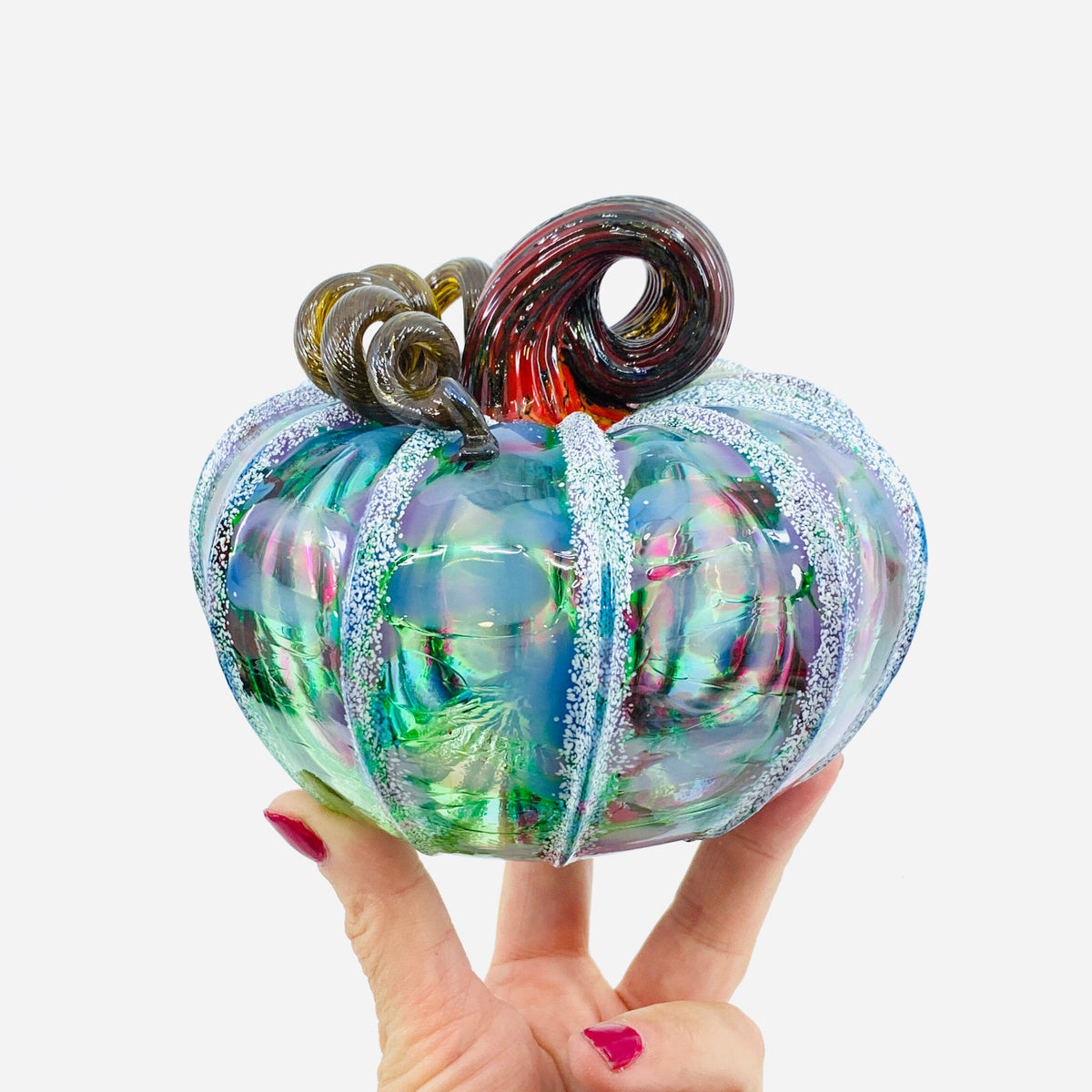 Daily Pumpkin 2057 Snowfall Squat Gabby Luke Adams Glass Blowing Studio 