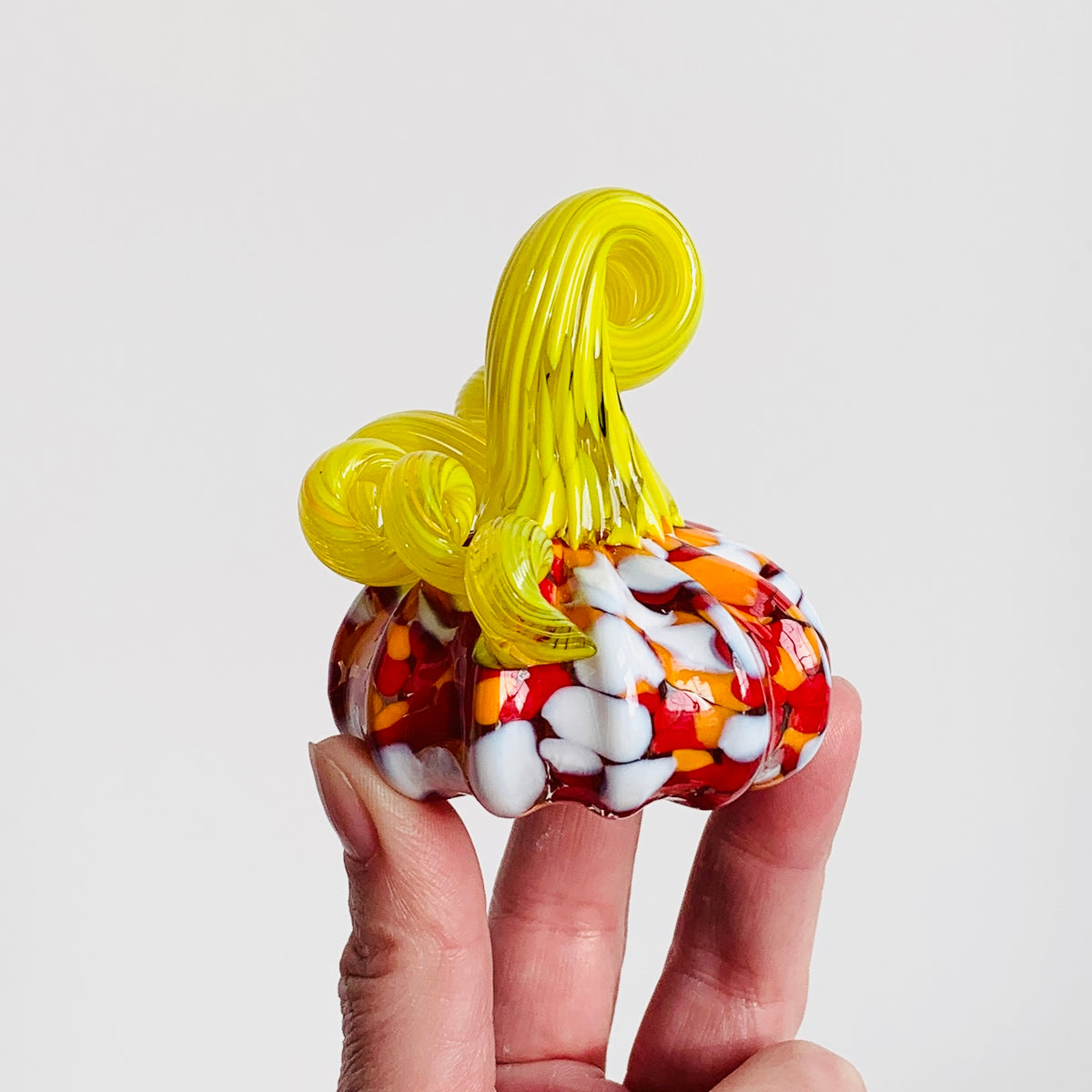 Daily Pumpkin 1310 Mini Paperweight Daily Pumpkin Luke Adams Glass Blowing Studio 