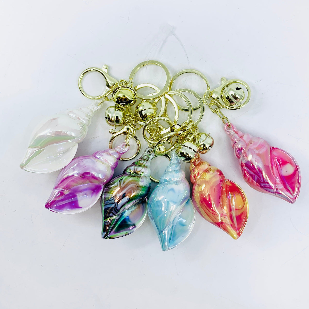 Iridescent Shell Keychains Accessory Alex 