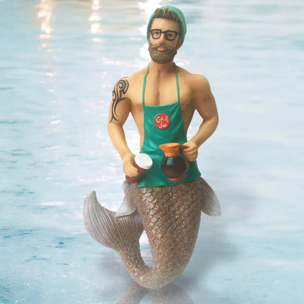 Java Joe Merman Ornament - Luke Adams Glass Blowing Studio