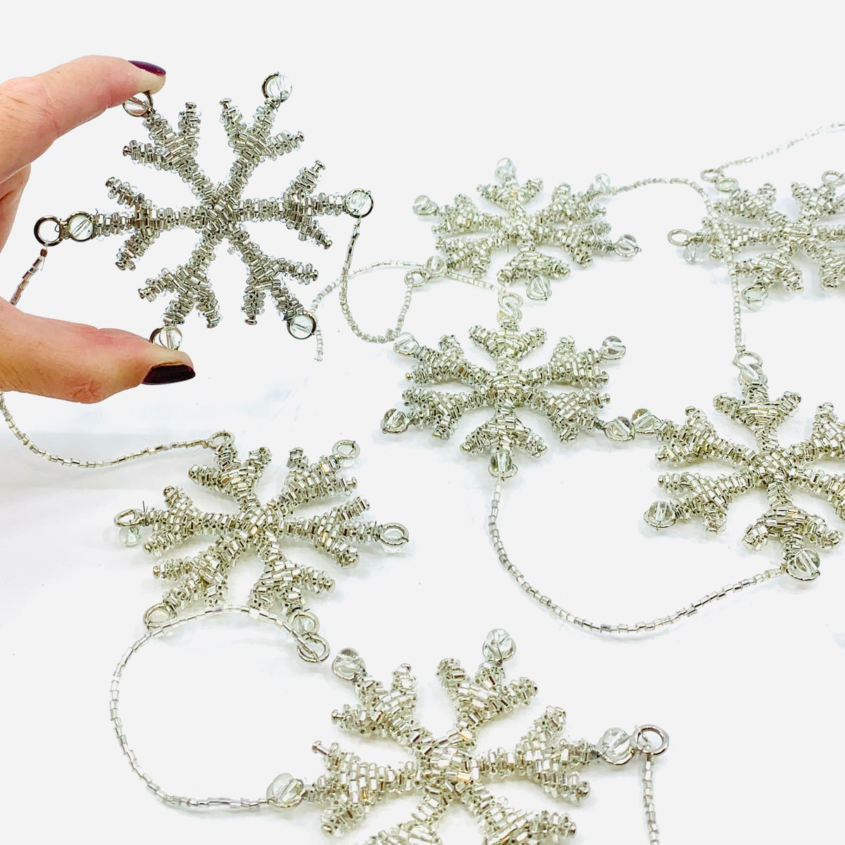 Snowflake Beaded Garland 23