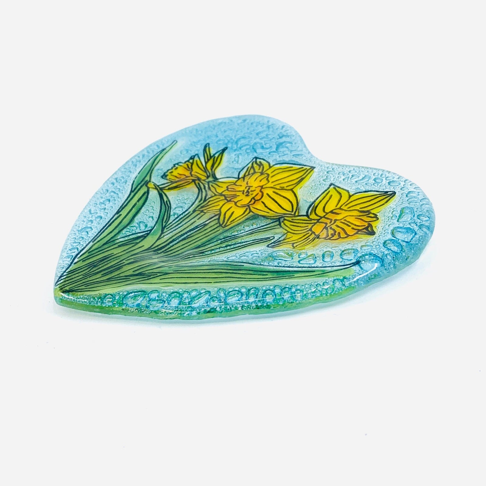 Fair Trade Heart Plate 6 - Daffodil Dishware Pam Peana 