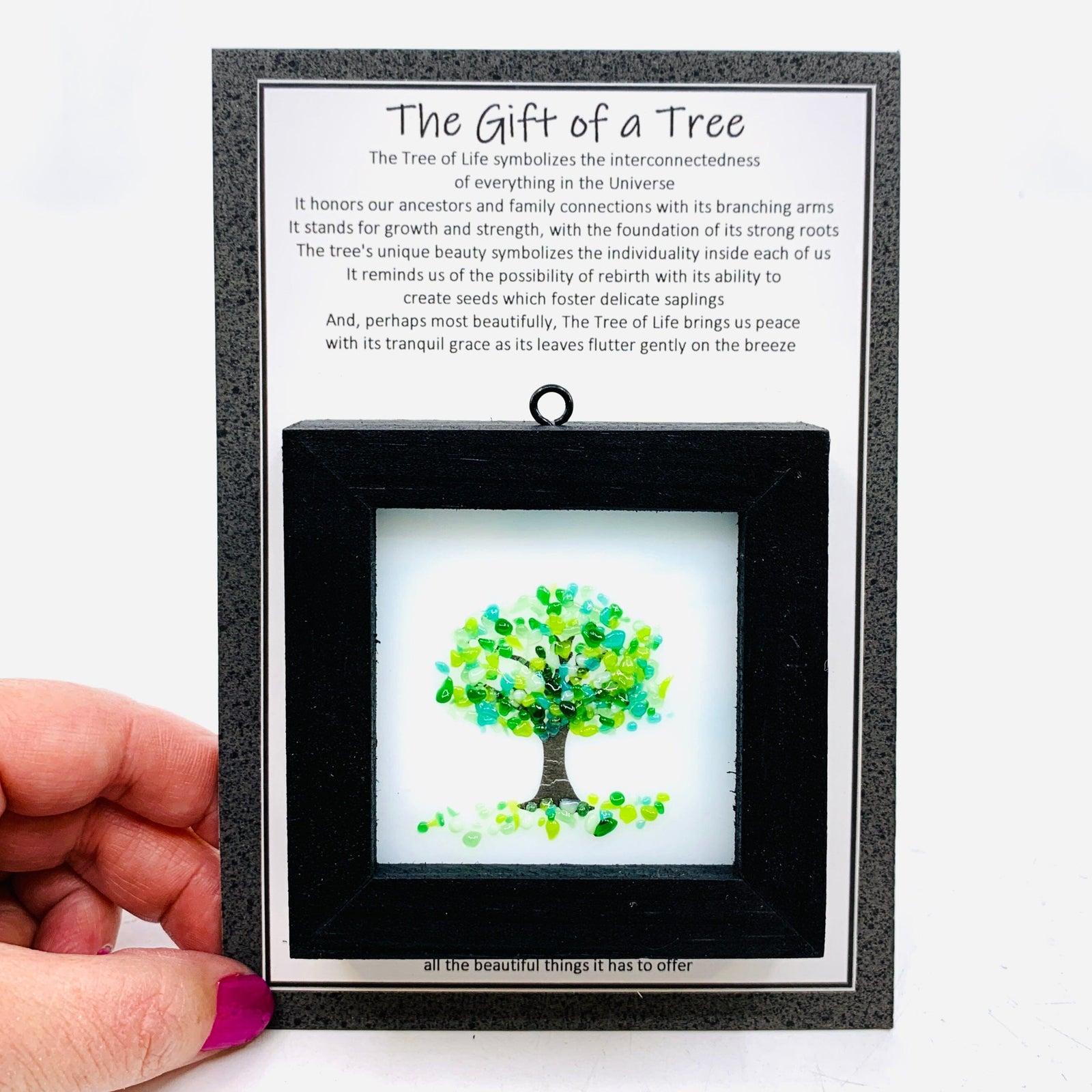 Fused Glass Tree of Life Shadow Box 24 Decor Glimmer Glass Gifts 