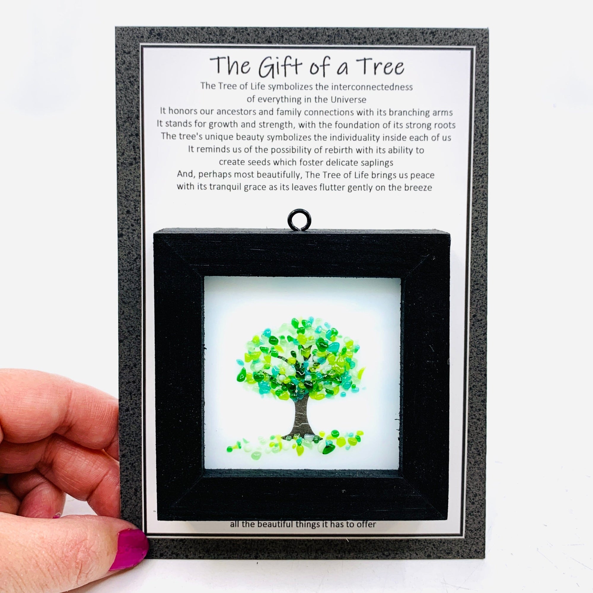 Fused Glass Tree of Life Shadow Box 24 Decor Glimmer Glass Gifts 