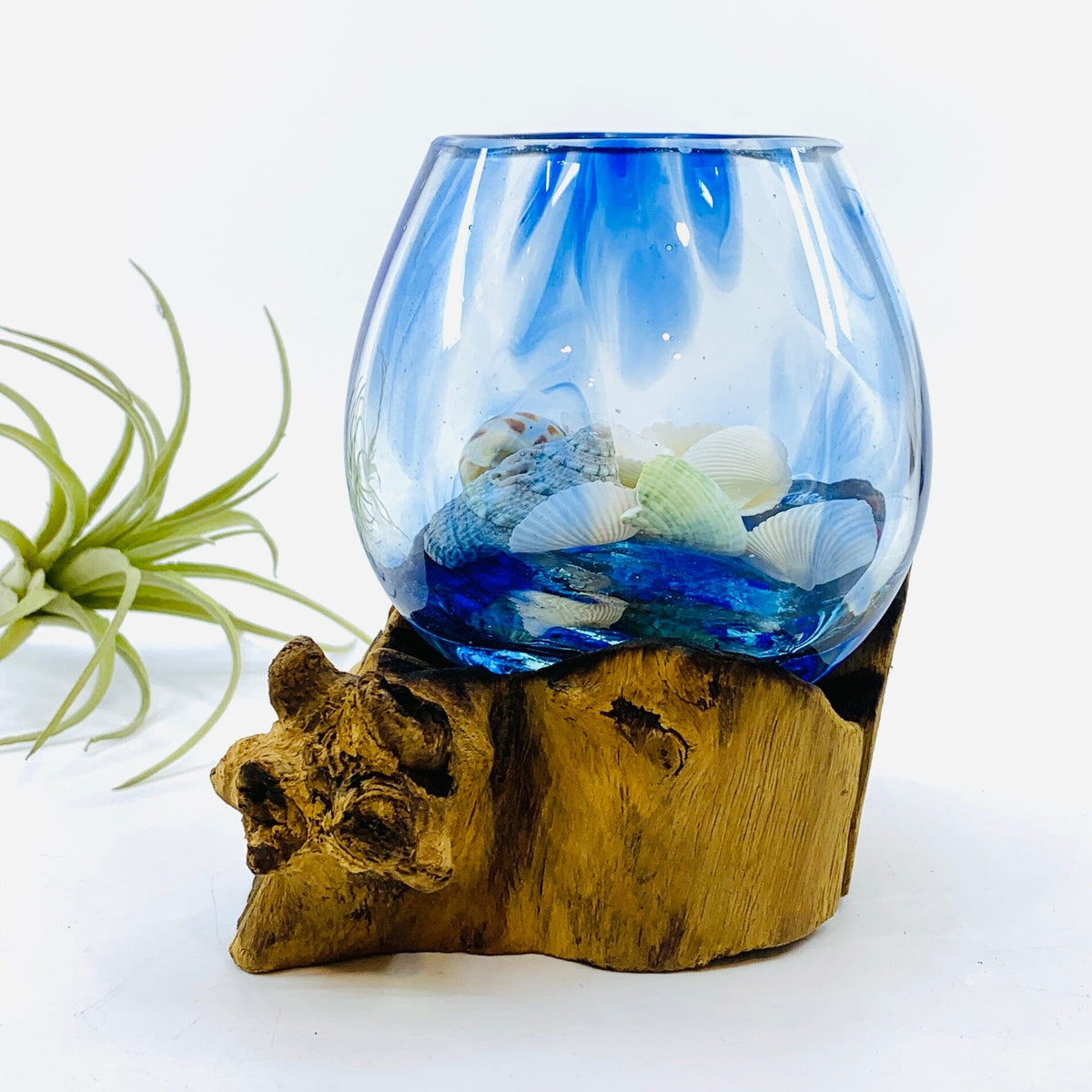 Driftwood Blue Dot Bowl Decor Chesapeake Bay 