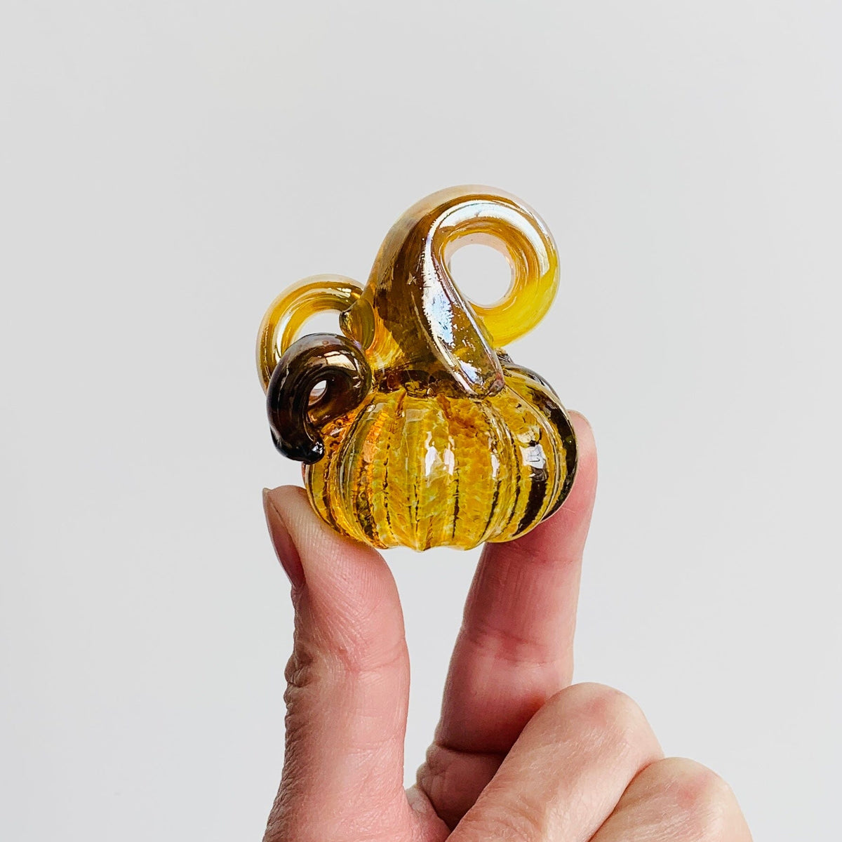 Daily Pumpkin 1327 Mini Paperweight Daily Pumpkin Luke Adams Glass Blowing Studio 