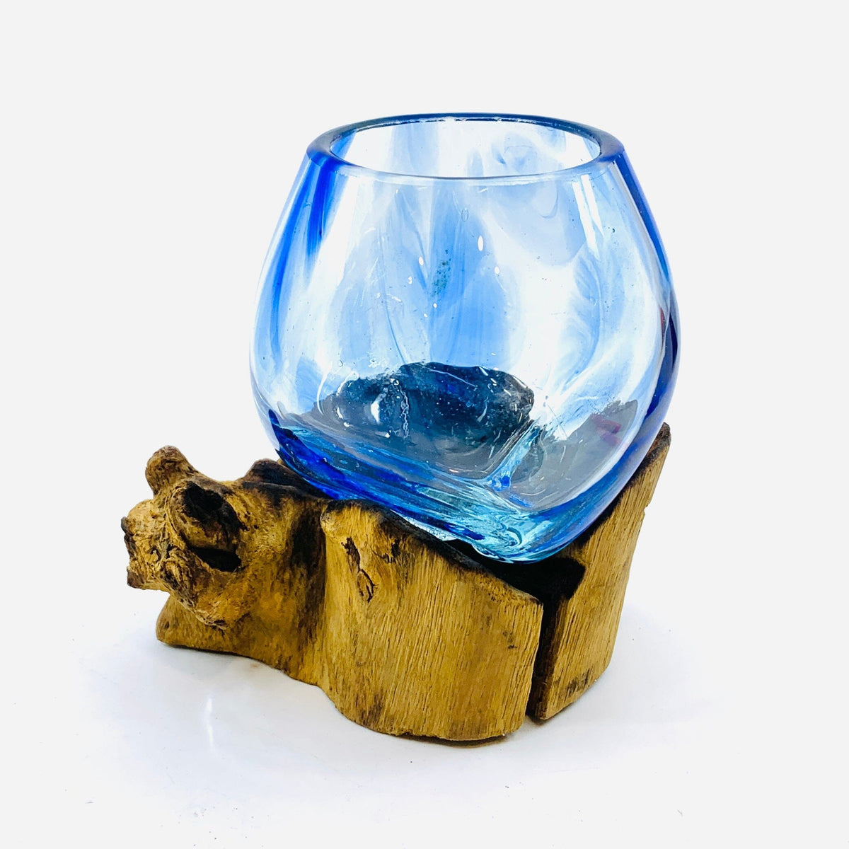Driftwood Blue Dot Bowl Decor Chesapeake Bay 