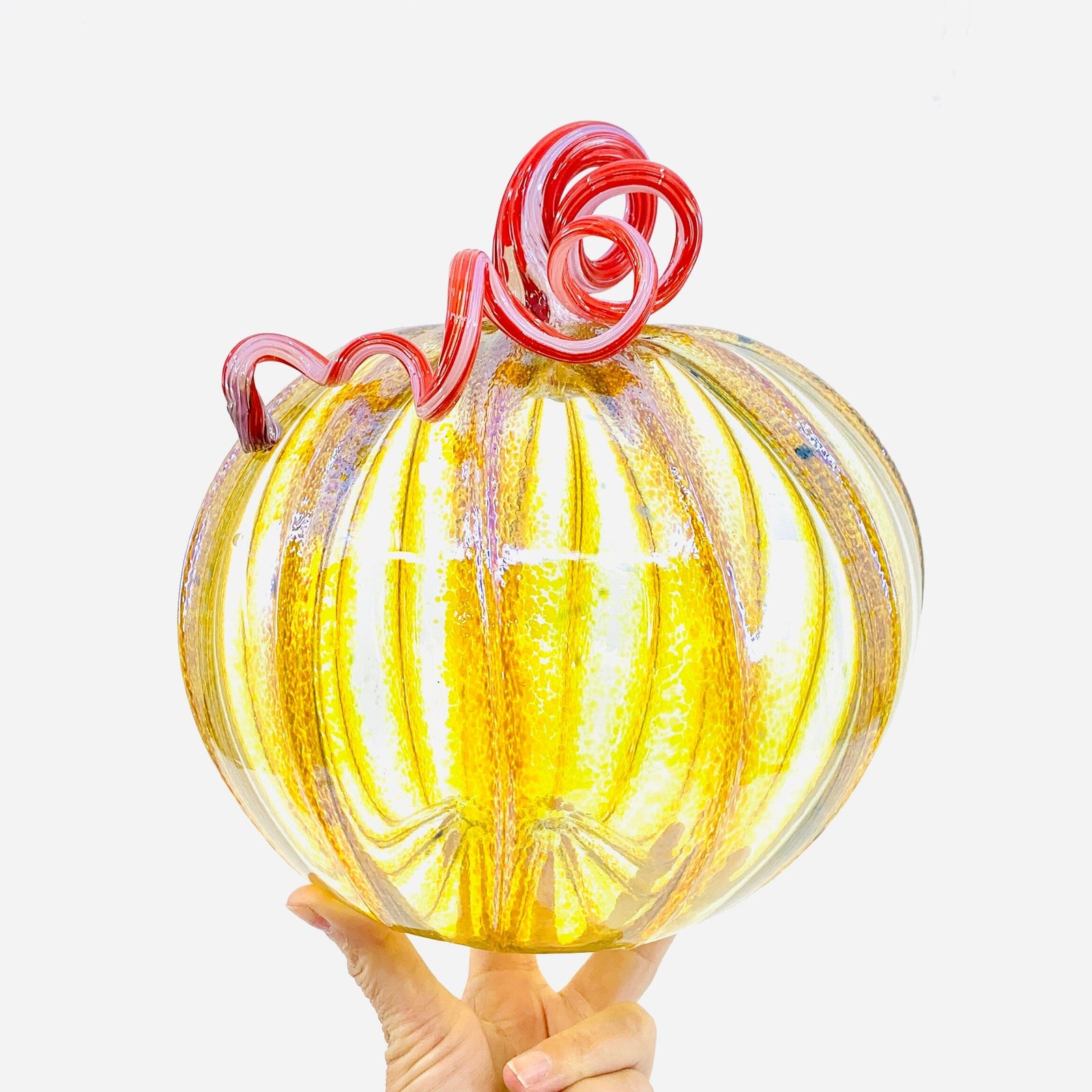 Daily Pumpkin 1391 Holiday Large Gabby Luke Adams Glass Blowing Studio 
