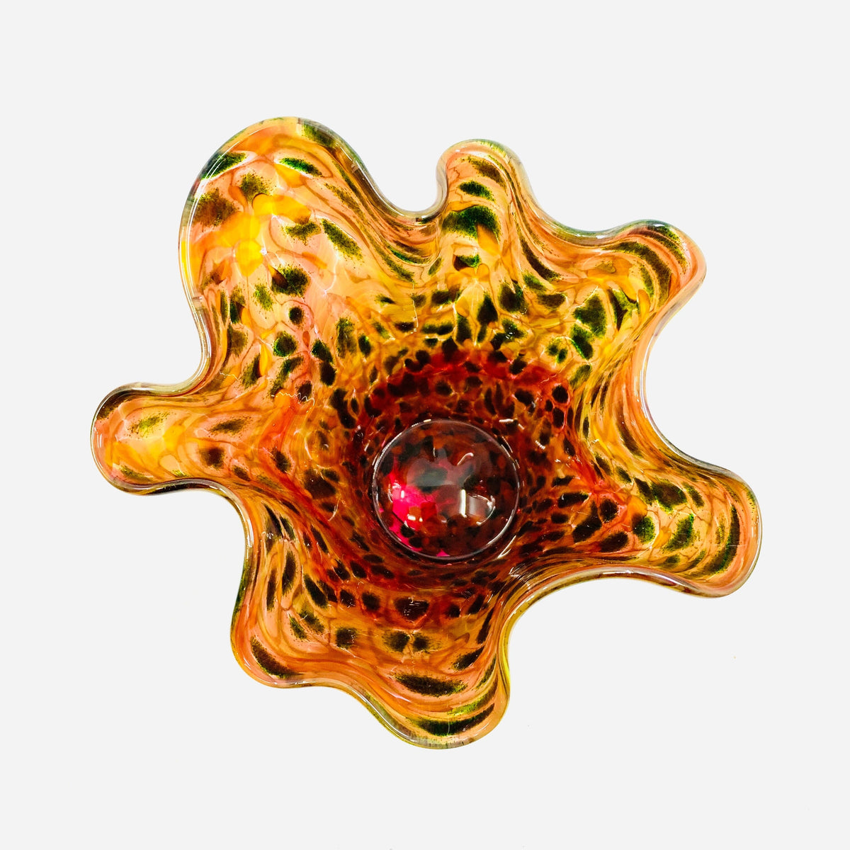 Multi Color Confetti Floppy Vase Decor Luke Adams Glass Blowing Studio 