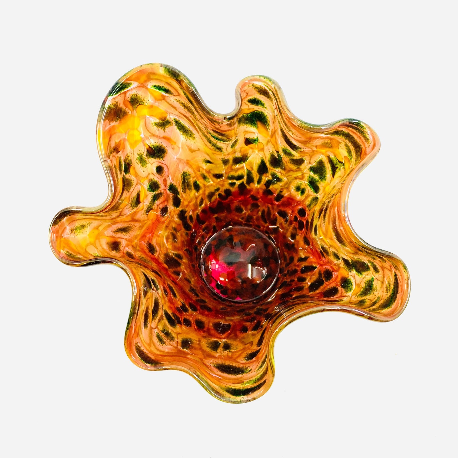 Multi Color Confetti Floppy Vase Decor Luke Adams Glass Blowing Studio 