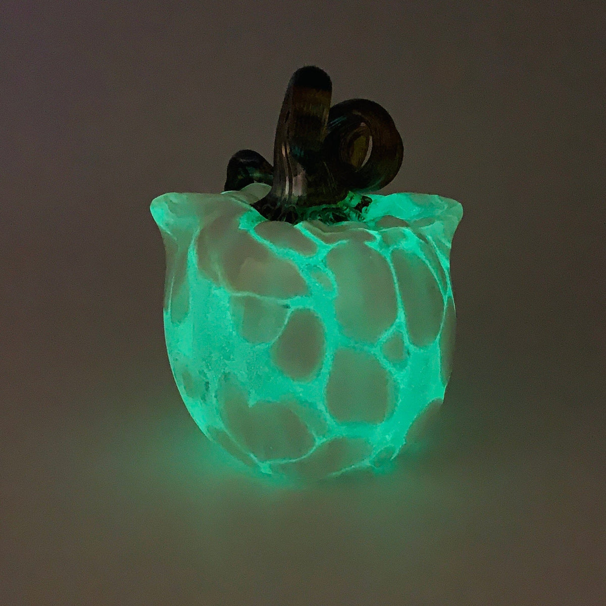 Daily Glow Catkin 1237 Daily Pumpkin Luke Adams Glass Blowing Studio 