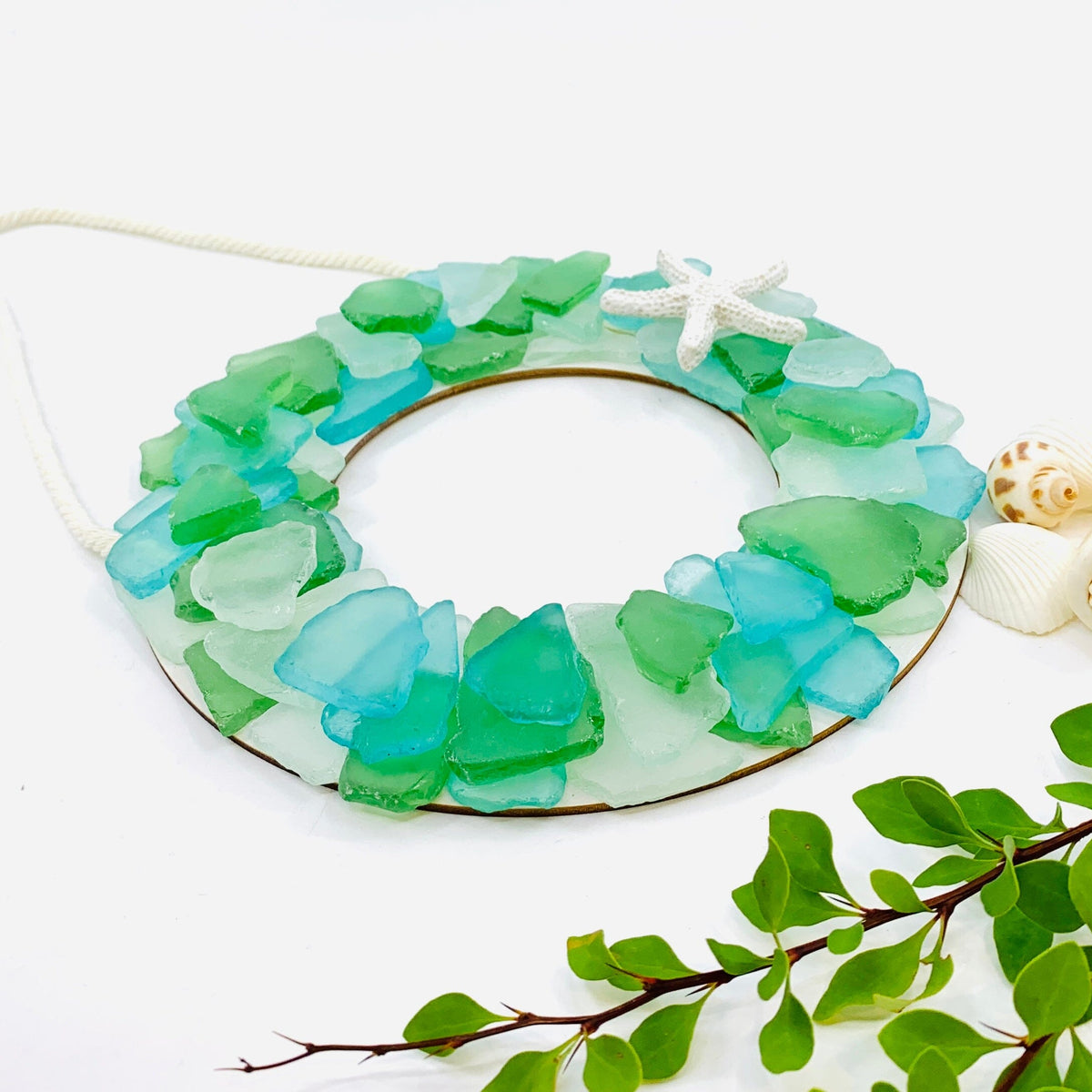 Sea Glass Wreath Wall Art Chesapeake Bay 
