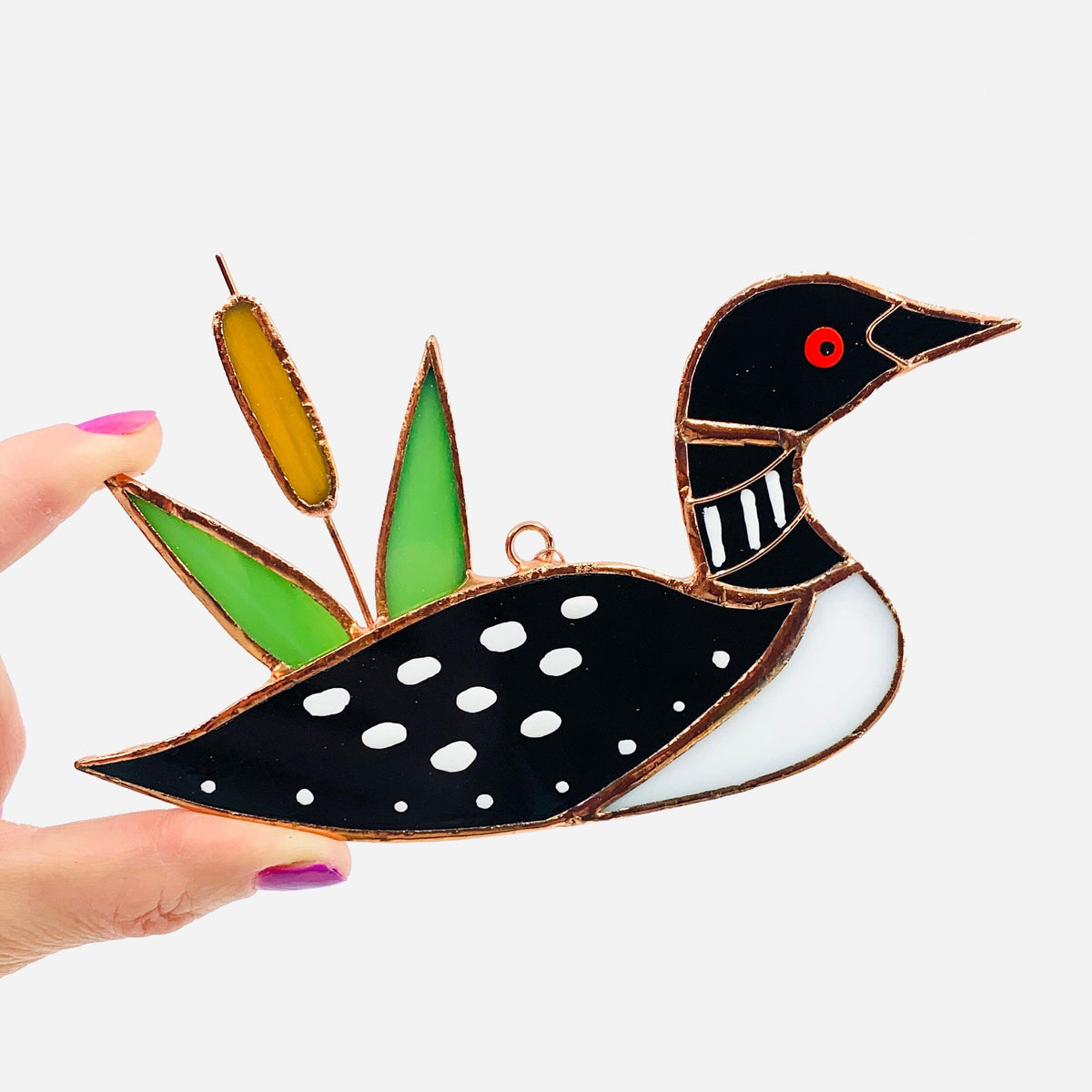 Stained Glass Suncatcher, Loon Decor Gift Essentials 