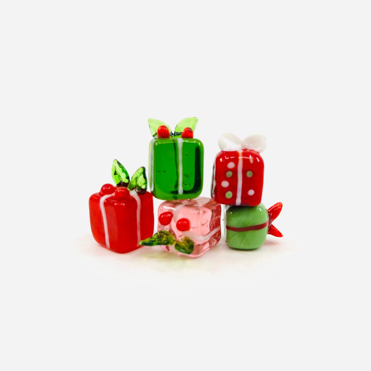 Tiny Christmas Figurine - Holiday Presents Miniature Alex 