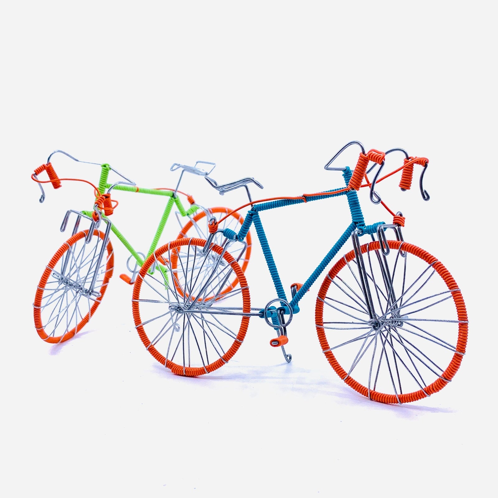 Telephone Wire Bicycle, Large Miniature East Africa Co. Orange 