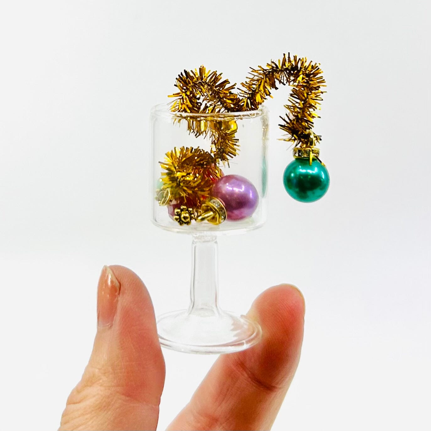 Tiniest Tree Decoration Jar, Silver Garland Miniature - 