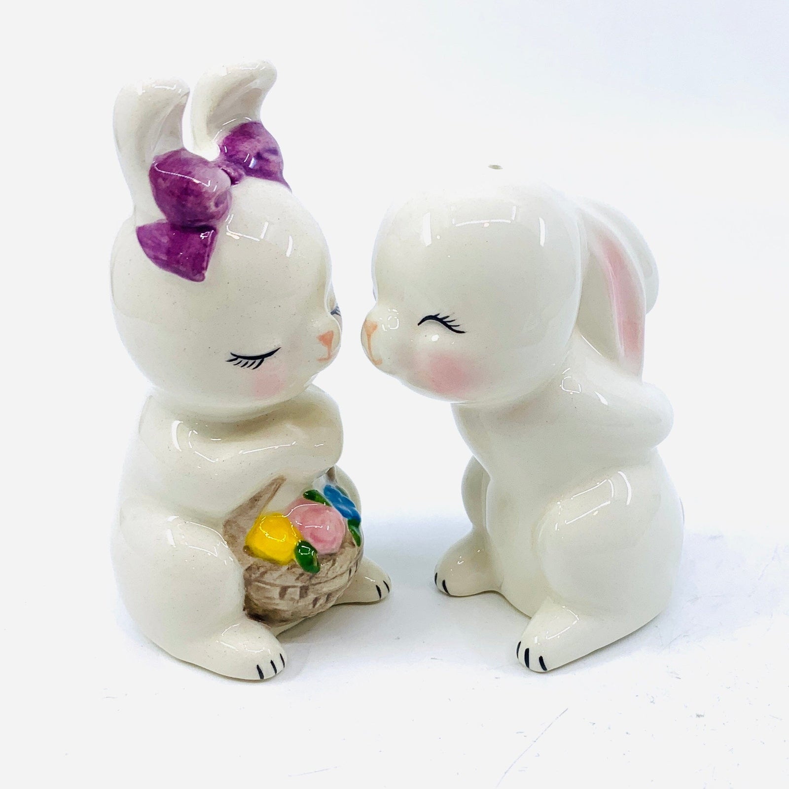 Kissing Bunnies Salt and Pepper Shakers COSMOS 