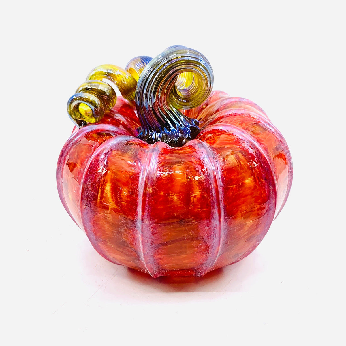 Daily Pumpkin 589 Fall Shimmer Squat Daily Pumpkin Luke Adams Glass Blowing Studio 