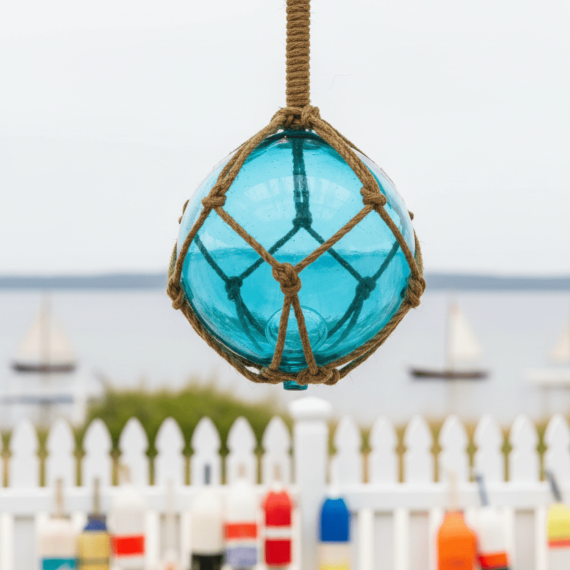 Nautical Glass Globe, Aqua Decor Chesapeake Bay 