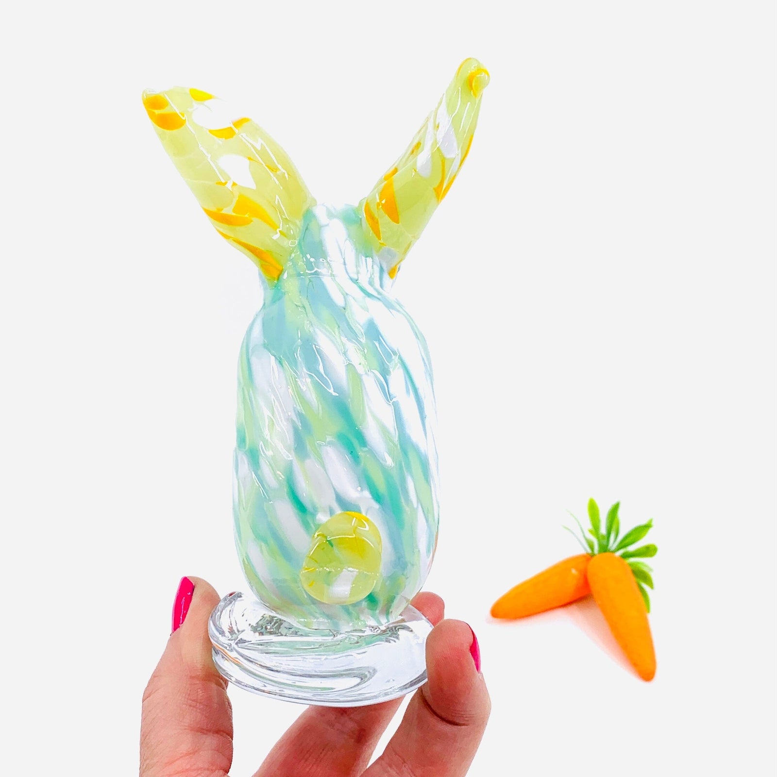 Daily Bunny 297 Sage Luke Adams Glass Blowing Studio 