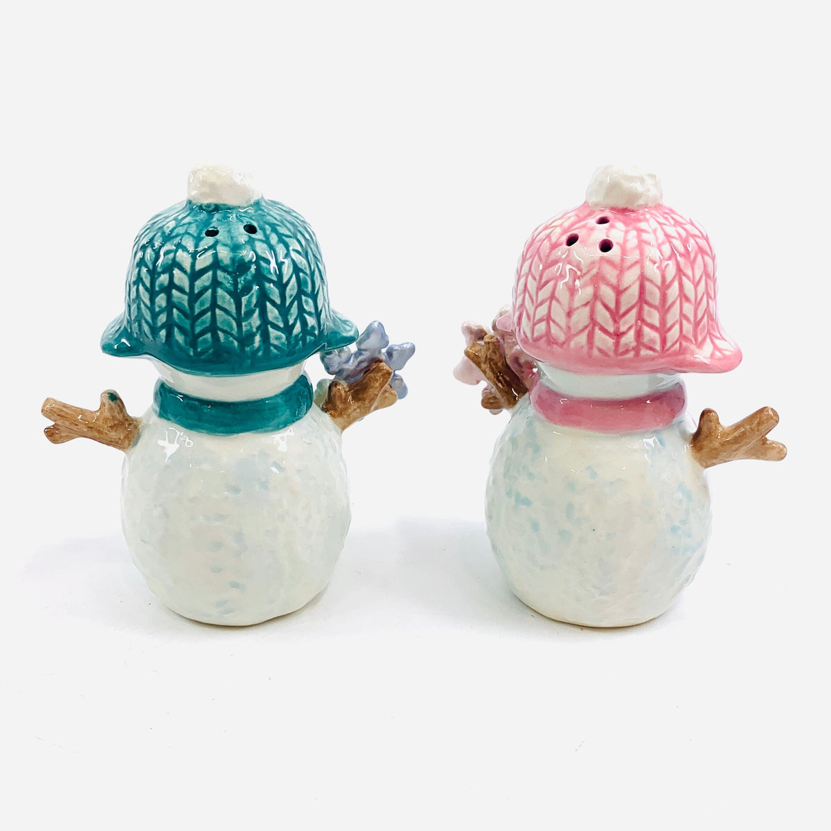 Pastel Snowman with Snowflake Salt and Pepper Shakers COSMOS 