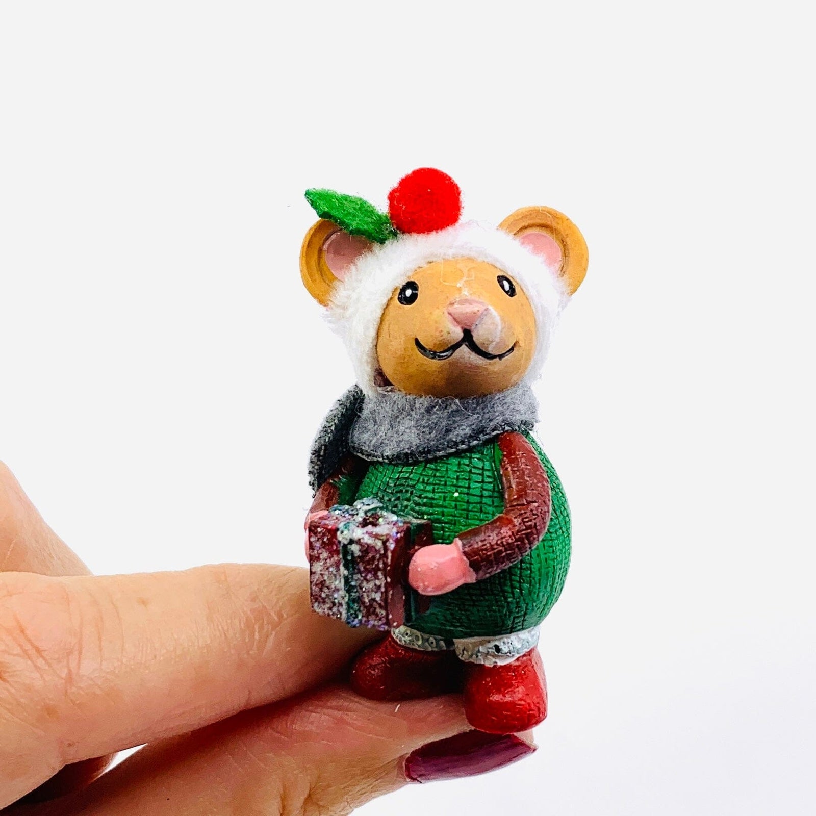 Santa's Little Helper Charm, Brown Mouse - PT 146 GANZ 