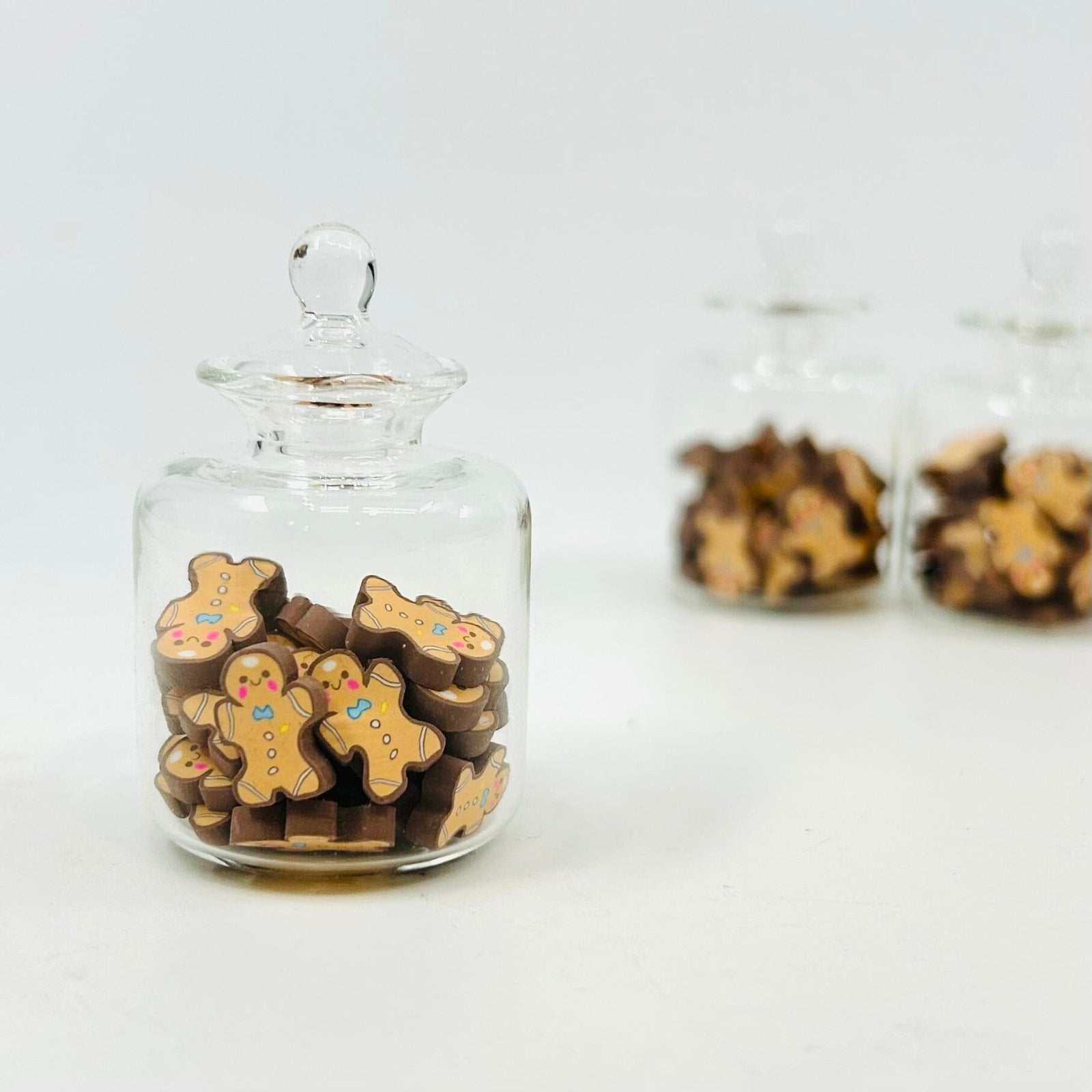 Tiniest Jar of Gingerbread Man Cookies Miniature - 