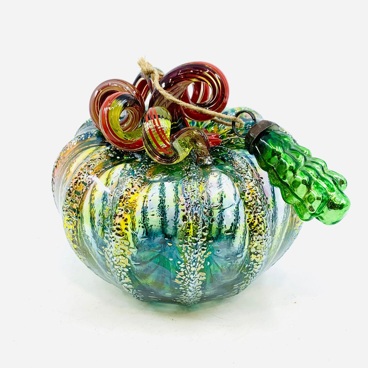 Daily Pumpkin 2147 Holiday Squat and Mercury Tree Ornament Gabby Luke Adams Glass Blowing Studio 